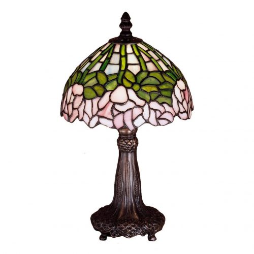 Tiffany Lamp Style 13 Inch Cabbage Rose Mini Lamp