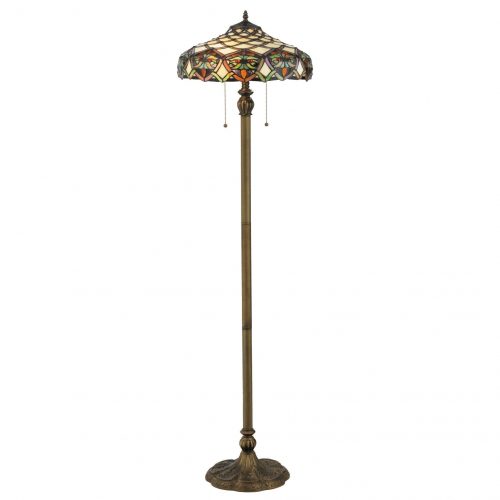 Franco Tiffany Stained Glass Floor Lamp