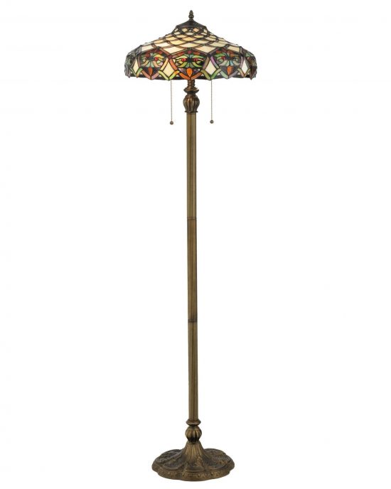 Franco Tiffany Stained Glass Floor Lamp