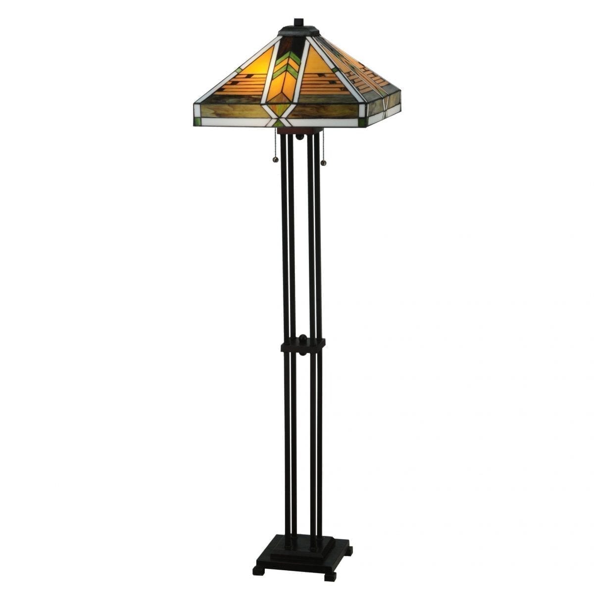 Midwest Mission Decor Floor Lamp Tiffany Styled Lighting Decor for Home