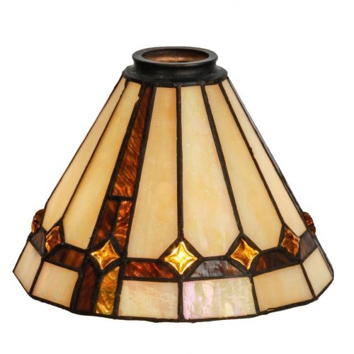 Lamp Shade - 8 Inch Wide Belvidere Style Art Glass Shade