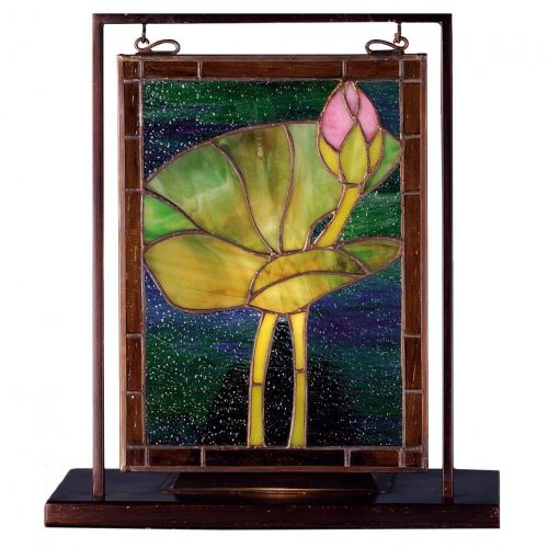 Table Lamp - 9.5 Inch W X 10.5 Inch H Tiffany Pond Lily Lighted Tabletop