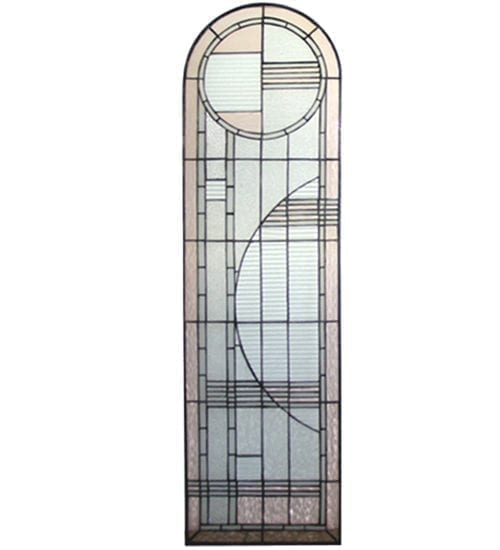 Deco Stained Glass 22868 - Left Sided Entry Door Way Window