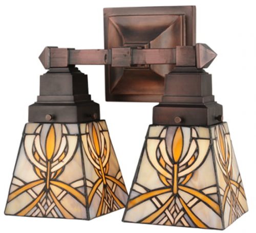 Bungalow Glasgow Two Light Wall Sconce Hand Crafted Lighting