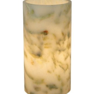 Candle Light Shade 114797 Cylinder Light Green Jade Stone 3.5"W