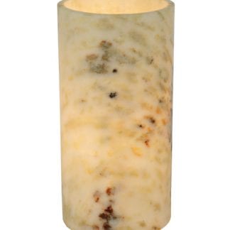 Candle Light Shade 114799 Cylinder Light Green Jade Stone 4"W