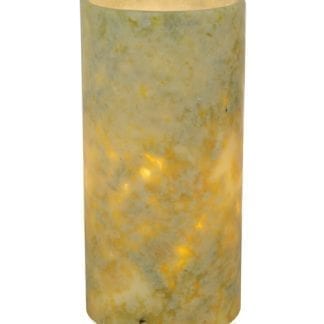 Candle Light Shade 114800 Cylinder Light Green Jade Stone 4"W