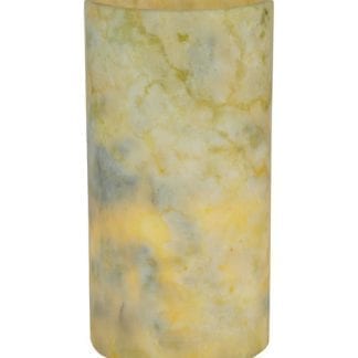 Candle Light Shade 121494 Cylinder Light Green Jade Stone 3.4"W
