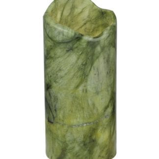 Candle Light Shade 121496 Cylinder Green Jade Stone 3.5"W