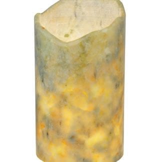 Candle Light Shade 121497 Cylinder Light Green Jade Stone 4"W