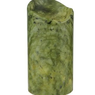 Candle Light Shade 121498 Cylinder Light Green Jade Stone 4"W
