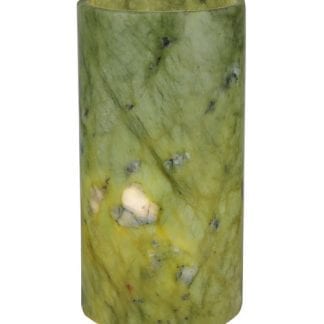 Candle Light Shade 121502 Cylinder Light Green Jade Stone 3.5"W