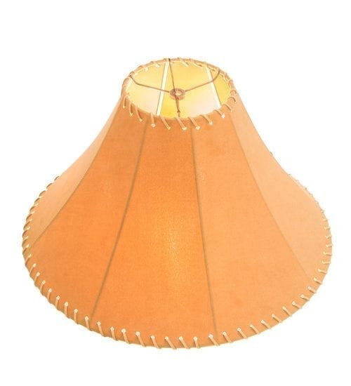 Faux Leather Lamp Shades Tan Hexagon 18" Wide
