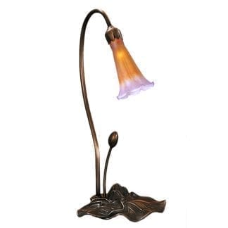 Lily Pad Lamp Amber Purple