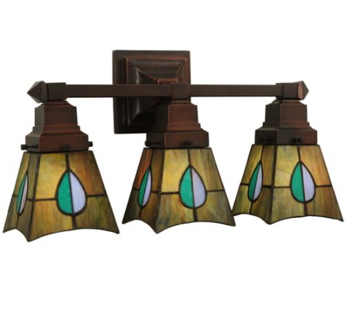 Mackintosh Art Nouveau Three Lamp Sconce