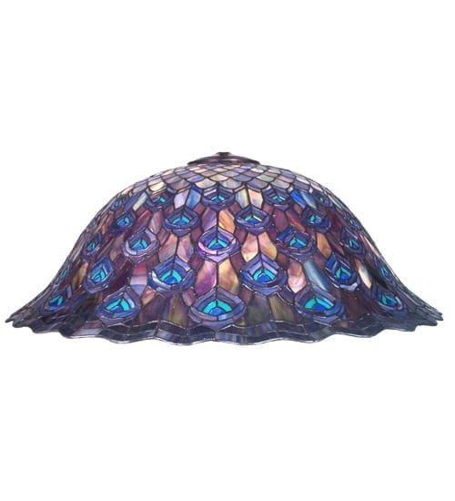 Peacock Feather Lamp Shade 28 "Stain Glass