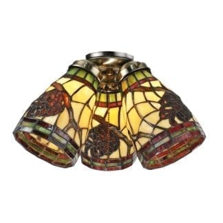 Pine Cone Dome Fan Light Shade 5" wide