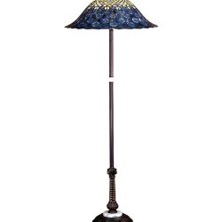 Tiffany Peacock Floor Lamp