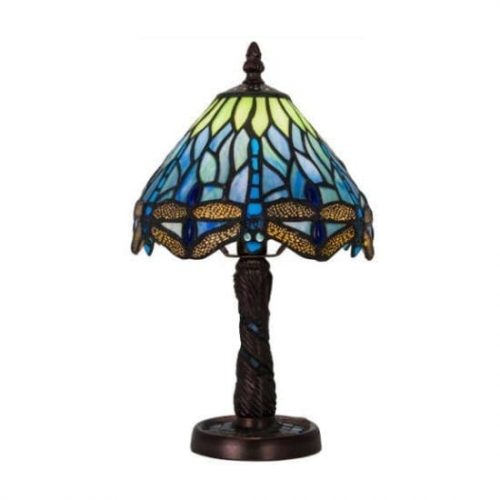 Stained Glass Dragonfly Lamp