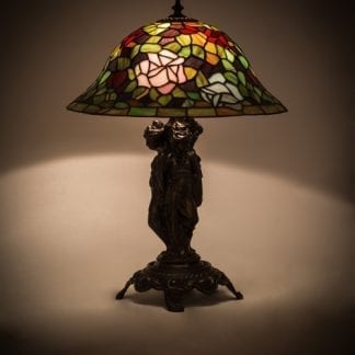 Rosebush Table Lamp - Bronze Sculpture Base