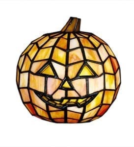 Stained Glass Pumpkin Lamp