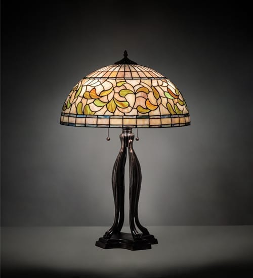 Tiffany Style Table Lamps Handmade Cut Art Glass By Artisans