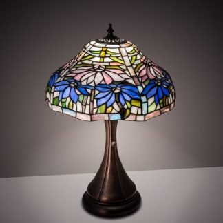Tiffany Poinsettia Fluted Accent Lamp
