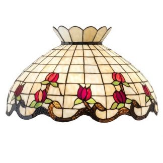 Tiffany Rose Border Beige Replacement Lamp Shades 20 inch