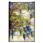 Tiffany Stained Glass Window Wisteria & Snowball Home Decor Hangings