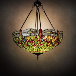 Tiffany Style Dragonfly Lamp 123701 Stained glass lighting home decor