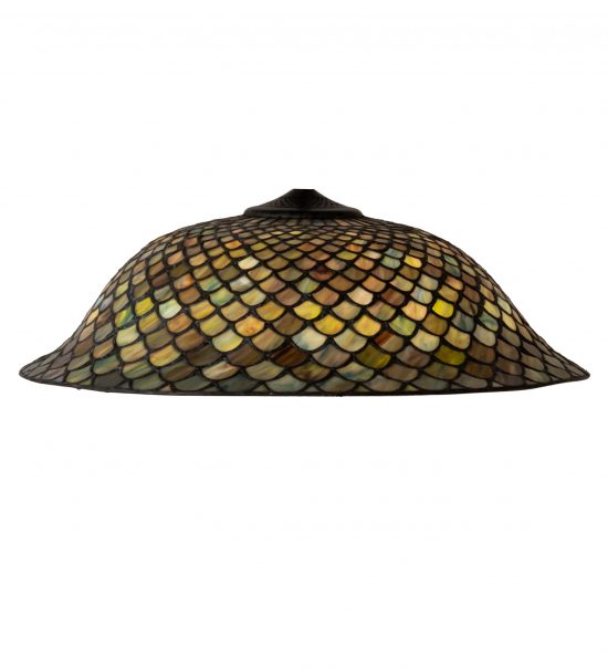 Tiffany Fish Scale Replacement Shade 20 inch Green Stained Glass