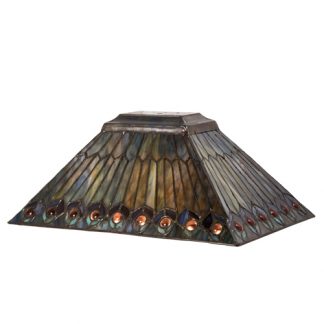 Tiffany Jeweled Peacock Oblong Shade Only