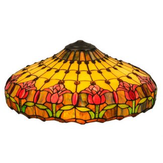 Colonial Tulip Shade 11078 Replacement Shade 20 inch Stained Glass