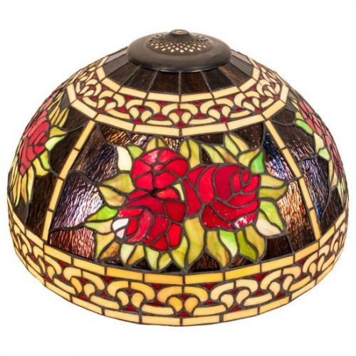 Wild Roses Shade 37413 Tiffany Style Stained Glass Lampshades