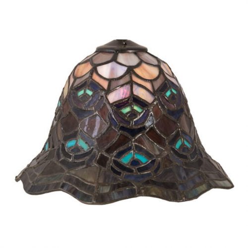 Peacock Lamp Shade Tiffany Style Stained Glass 29646