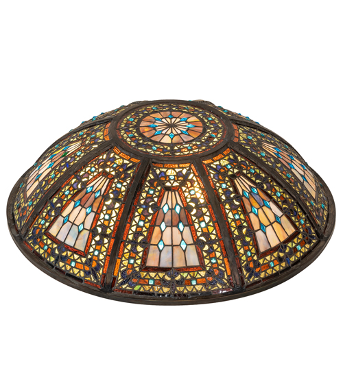 24" Wide Tiffany Fleur-de-lis Shade